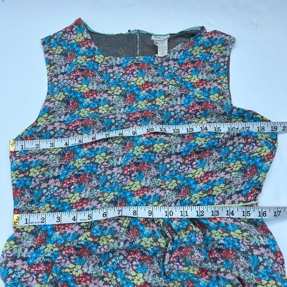 Matilda Jane Hello Lovely Rainbow Floral Flare Dress 14 Round Neck Lace Zipper - Picture 6 of 9